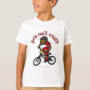 Dark Red Girls BMX T-Shirt