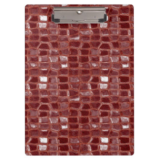 Dark red glass bricks abstract geometric pattern clipboard