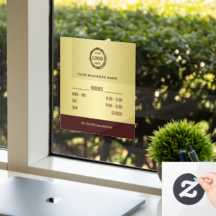 Dark-red gold design,Logo or Photo in gold circle,