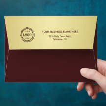 Dark-red gold design,Logo or Photo in gold circle,