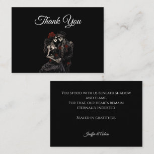 Dark Red Gothic AlternativeHalloween wedding Card