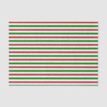 Dark Red, Green and White Stripes Tissue Paper<br><div class="desc">A tissue paper designed with a dark red,  green and white striped pattern. Customise the white background colour,  pattern size,  among other options.</div>