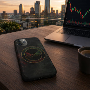 Dark Red Green Bull Bear Mindset Trader Design Case-Mate iPhone Case