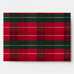 Dark Red-Green Christmas Pattern Envelope