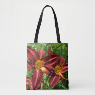 Dark red lilies Tote Bag