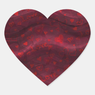 Dark Red Love Sticker