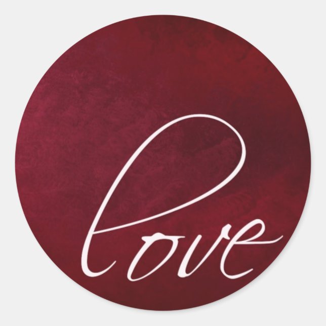 Dark red love stickers (Front)