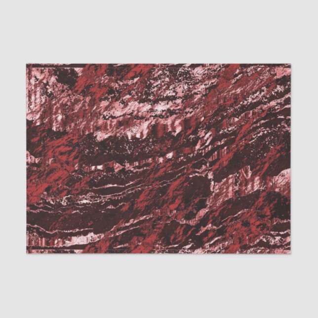 Dark Red Marble Design Tissue Paper (Front)