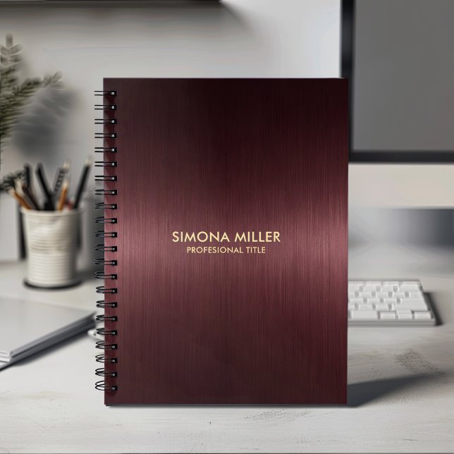 Dark Red Metallic Background  Notebook (Creator Uploaded)