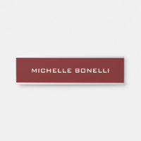 Dark Red Minimalist Plain Modern