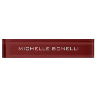 Dark Red Minimalist Plain Modern
