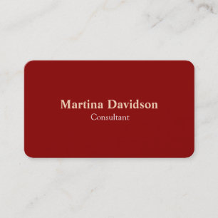 Dark Red Modern Creative Elegant Business Card