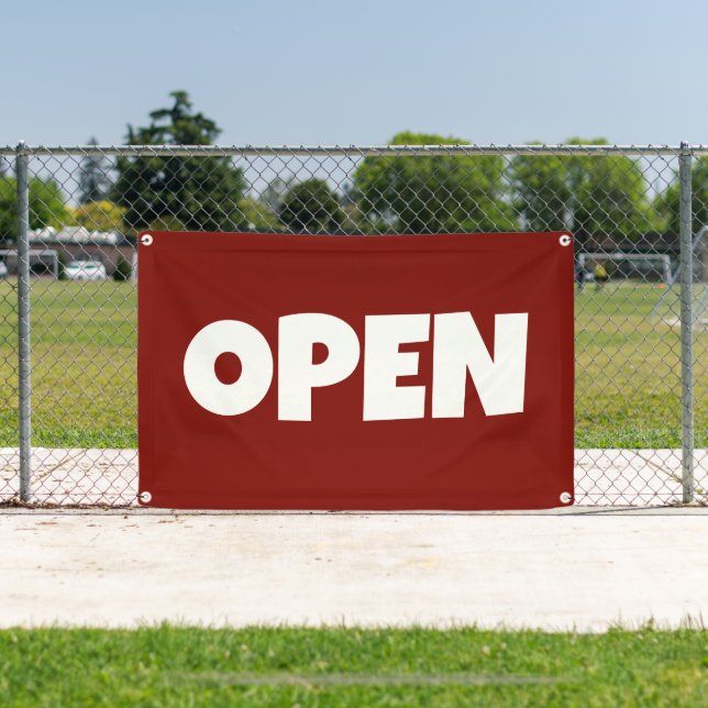 Dark Red OPEN Banner (Insitu)