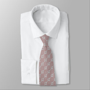 Dark Red Pattern With Spirals And Stars Tie