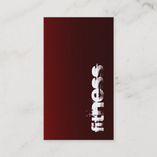 Dark Red Personal Trainer Fitness Business Card