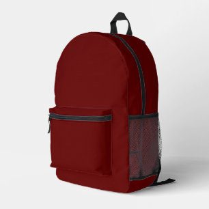 Dark Red  Printed Backpack