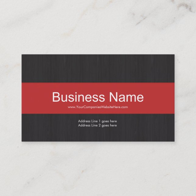 Dark & Red Professional Business Card (Front)