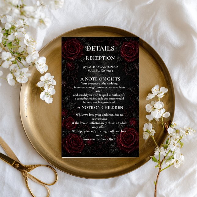 Dark Red Roses Enclosure Card (Creator Uploaded)