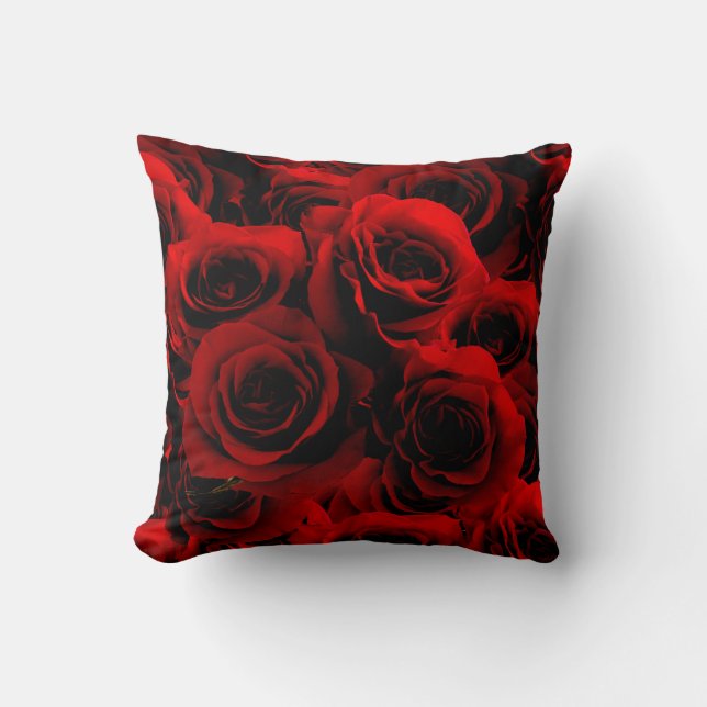 Dark Red Roses For you Cushion (Front)