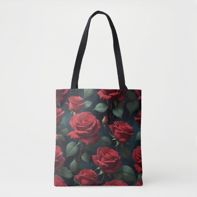 Dark Red Roses  Tote Bag (Front)
