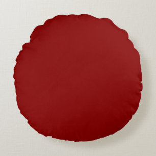 Dark Red Round Pillow