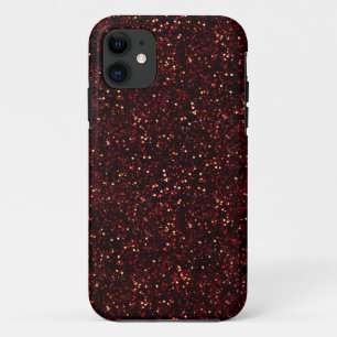Dark Red Ruby Glitter iPhone 11 Case