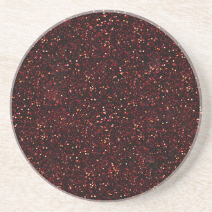 Dark Red Ruby Glitter Coaster