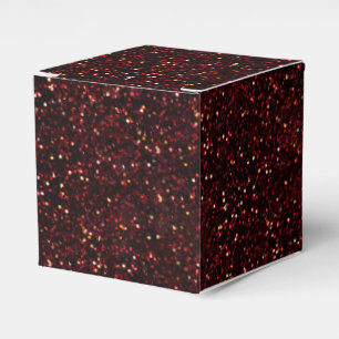 Dark Red Ruby Glitter Favour Box