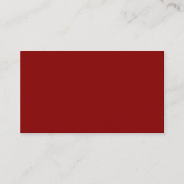 Dark Red (solid colour)  Business Card (Front)