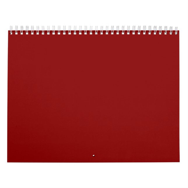Dark Red Solid Colour Calendar (Cover)