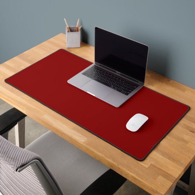 Dark Red Solid Colour Desk Mat (Office 2)
