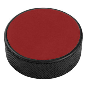 Dark Red Solid Colour Hockey Puck