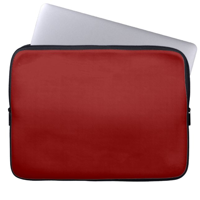 Dark Red Solid Colour Laptop Sleeve (Front)