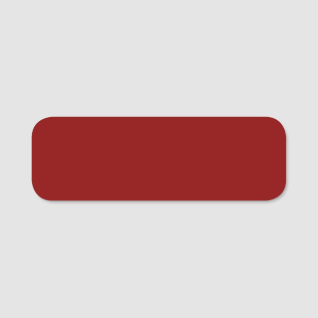 Dark Red Solid Colour Name Tag (Front)