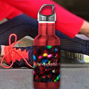Dark Red Sparkling 532 Ml Water Bottle