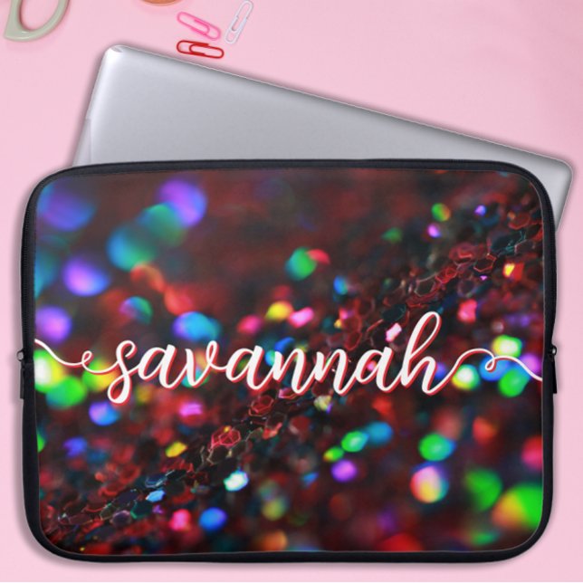Dark Red Sparkling Laptop Sleeve (Creator Uploaded)