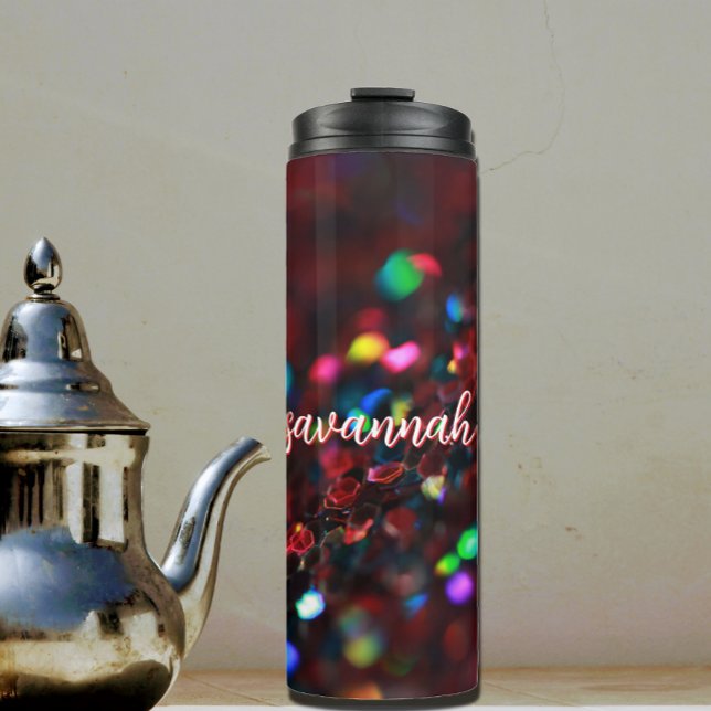 Dark Red Sparkling Thermal Tumbler (Creator Uploaded)