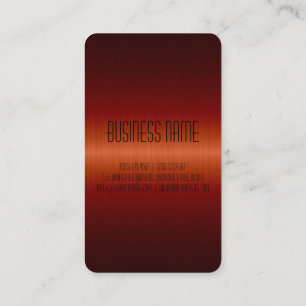 Dark Red Stainless Steel Hole Metal Business Card