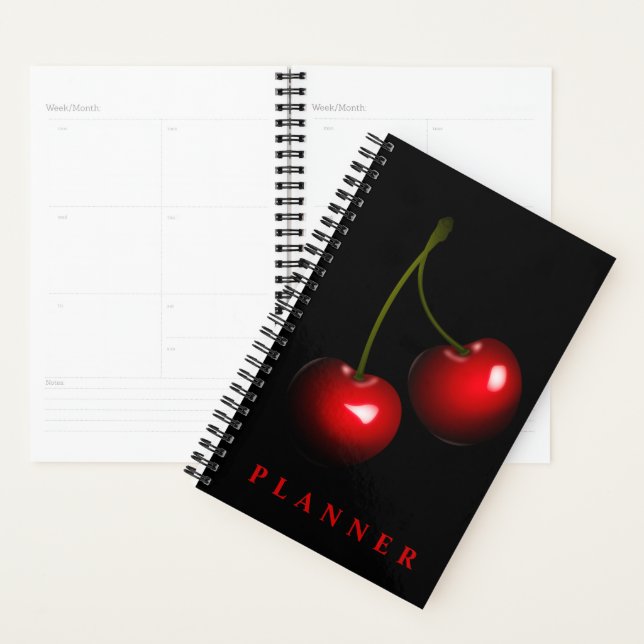 Dark Red Sweet Cherries - Choose your colour Planner (Display)