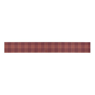 Dark Red Tartan Plaid Grosgrain Ribbon
