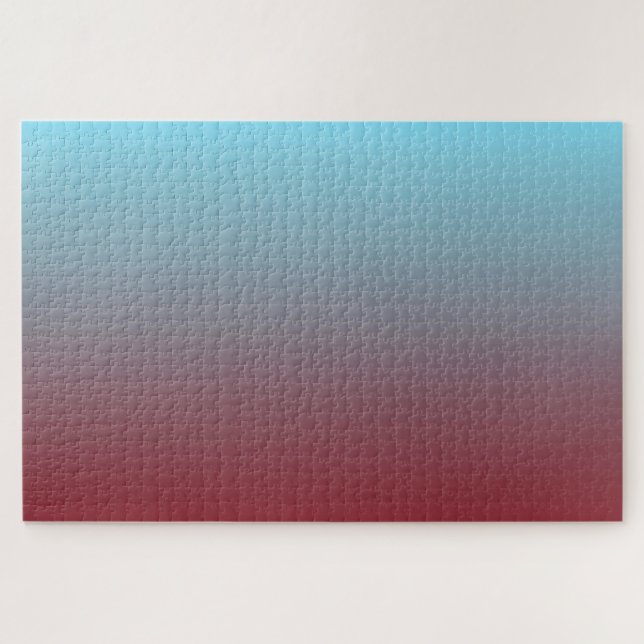 Dark Red to Light Blue Smooth Horizontal Gradient Jigsaw Puzzle (Horizontal)