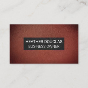 Dark Red Vignette Leather Background Business Card