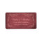 Dark Red Vineyard Grapevine Wedding Address