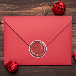 Dark Red Wax Seal Vintage Custom Wedding Stickers<br><div class="desc">Classy printed wax seal design sticker with red colours to personalise with your initials for any occasion,  from weddings to baby showers!</div>