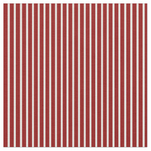 Dark Red & White Lined/Striped Pattern Fabric