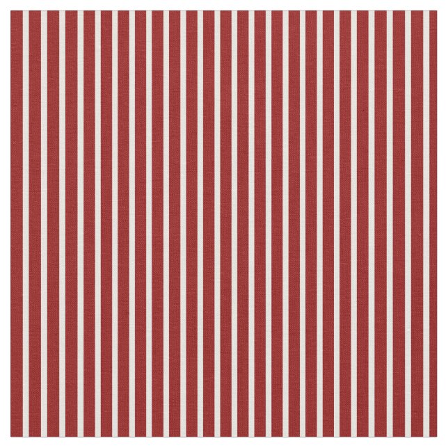 Dark Red & White Lined/Striped Pattern Fabric (Close Up)