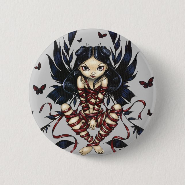 "Dark Ribbon Fairy" Button (Front)