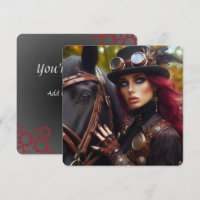 Dark Rider Steampunk Victorian Lady