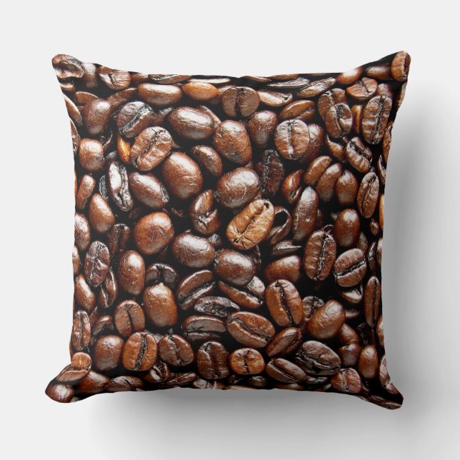 Dark Roasted Coffee Beans Cushion (Front)