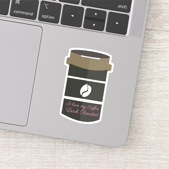 Dark Roasted Coffee Lovers Cup Custom Name (Detail)